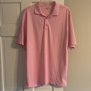 Nike Pink Polo Shirt with Short Sleeves and Classic Collar
